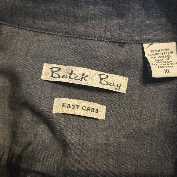 Batik Bay - Grey XL Men's Dress Shirt - EUC - Picture 2 of 6